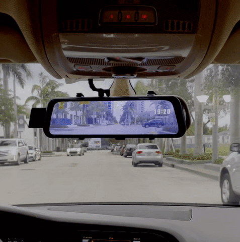 video stream car mirror rear camera view