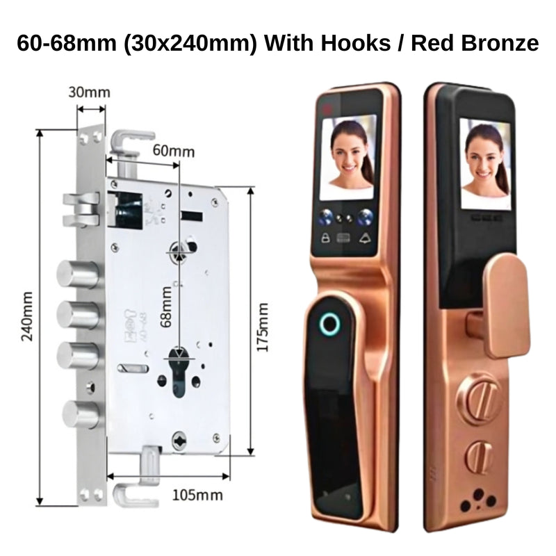Smart Door Lock Face Recognition Dual Screen